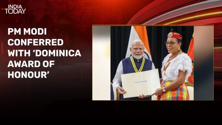 Prime Minister Narendra Modi honoured by Dominica for helping in its fight against Covid-19